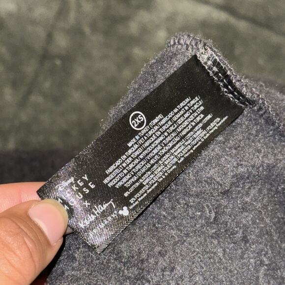 Disney Mickey Mouse x Keith Haring Hoodie Disneyland Unisex Black Size XXS - Picture 8 of 9